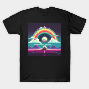 Lone car on highway to adventure T-Shirt